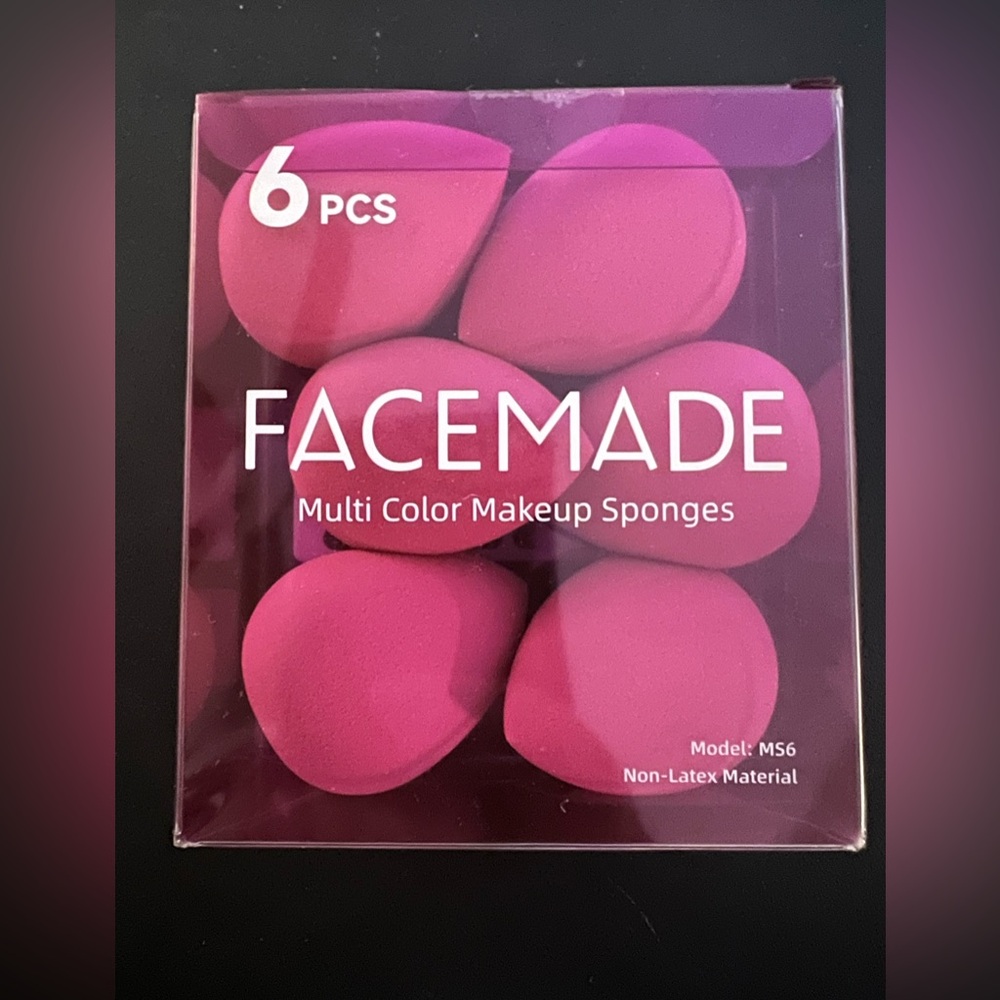 BNIB FACEMADe Pink Makeup Sponges - 6 Pack